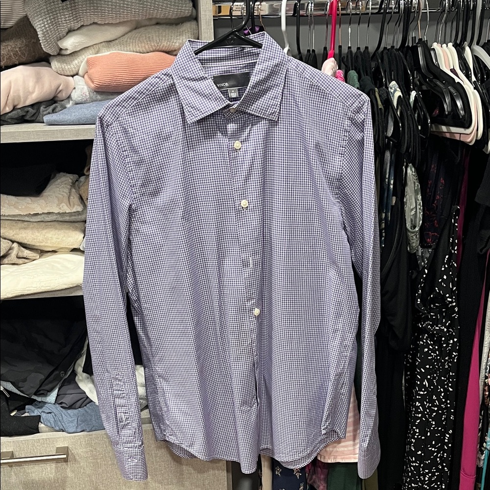 Vince Purple Casual Button Down Shirt